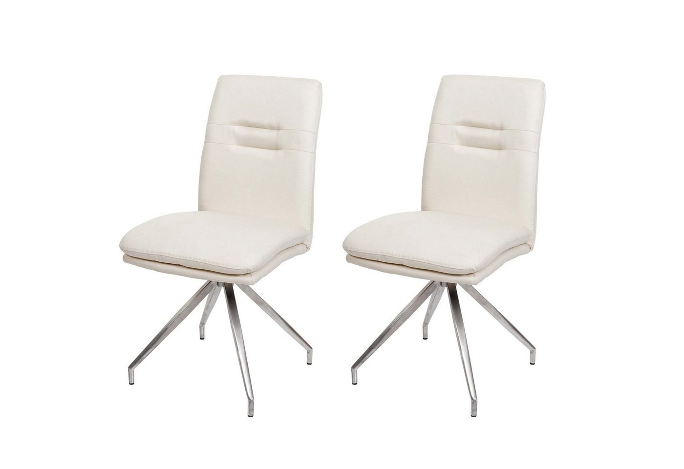 MCW Esszimmerstuhl MCW-H70-L-2 (Set, 2 St), 2er-Set, Inklusive Fußbodenschoner, Mit Ziernaht von MCW