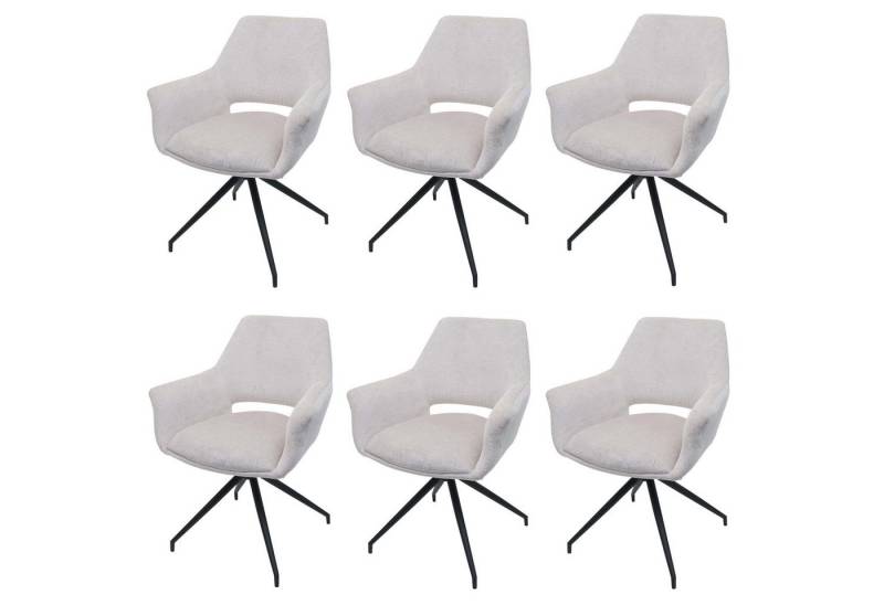 MCW Esszimmerstuhl MCW-M53-6 (6er, 6 St), Mit Armlehnen, Um 360° drehbar, Bequeme Sitzpolsterung von MCW