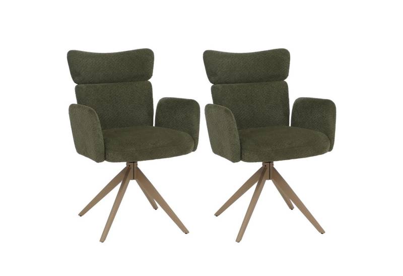 MCW Esszimmerstuhl MCW-N11 (2er), Moderner Bouclé Stoffbezug, Stabiles Stativgestell aus Eisen von MCW