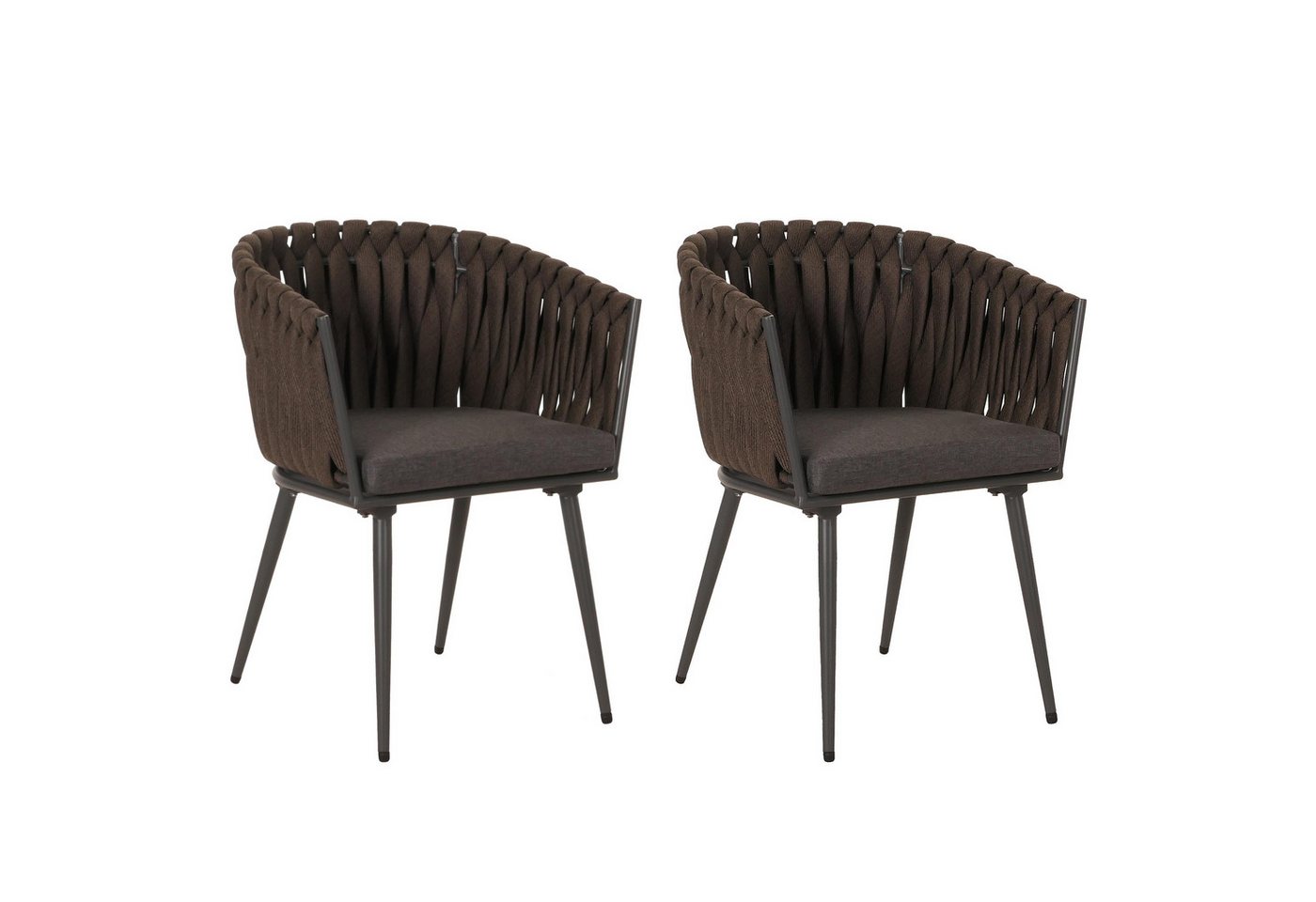 MCW Esszimmerstuhl MCW-N38-I-2 (2er-Set), Mit besonders dickem elastischem Seilgeflecht von MCW