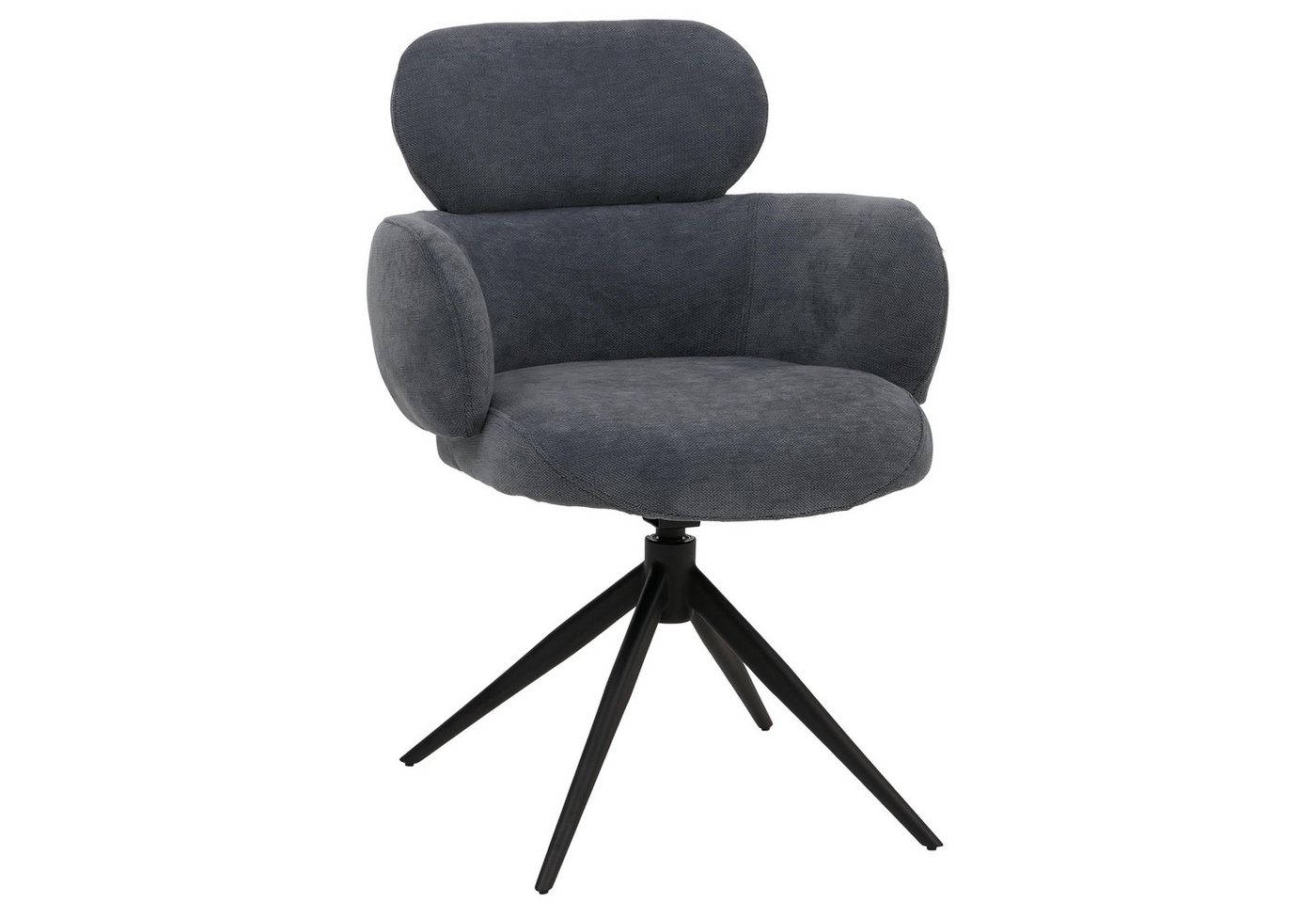 MCW Esszimmerstuhl MCW-O77 (1 St), Um 360° drehbar, Moderner Chenille Stoffbezug, Mit Fußbodenschonern von MCW