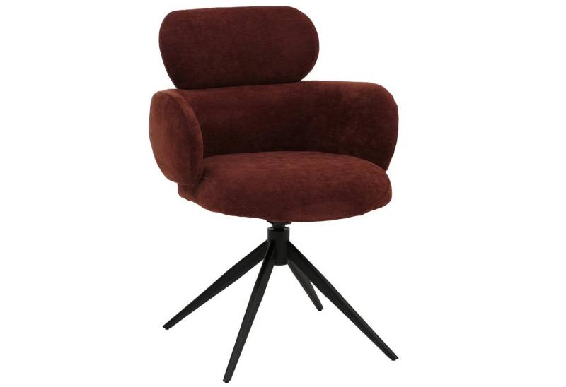 MCW Esszimmerstuhl MCW-O77 (1 St), Um 360° drehbar, Moderner Chenille Stoffbezug, Mit Fußbodenschonern von MCW