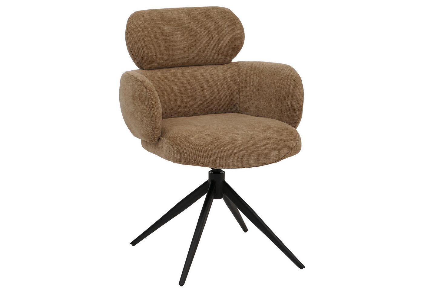 MCW Esszimmerstuhl MCW-O77 (1 St), Um 360° drehbar, Moderner Chenille Stoffbezug, Mit Fußbodenschonern von MCW