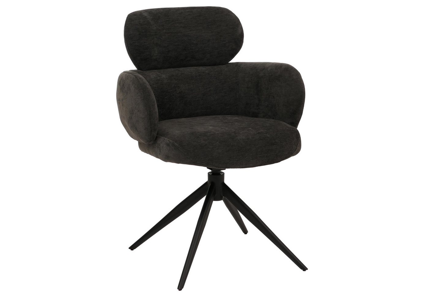 MCW Esszimmerstuhl MCW-O77 (1 St), Um 360° drehbar, Moderner Chenille Stoffbezug, Mit Fußbodenschonern von MCW