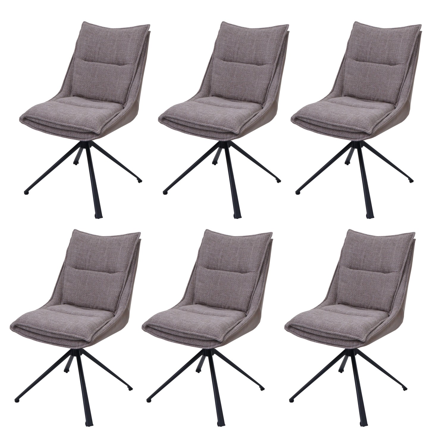 MCW Esszimmerstuhl N71 6er-Set Beige von MCW