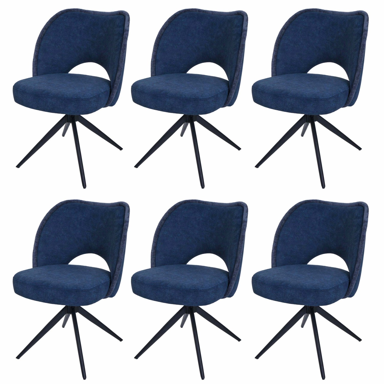 MCW Esszimmerstuhl N72 6er-Set Blau von MCW