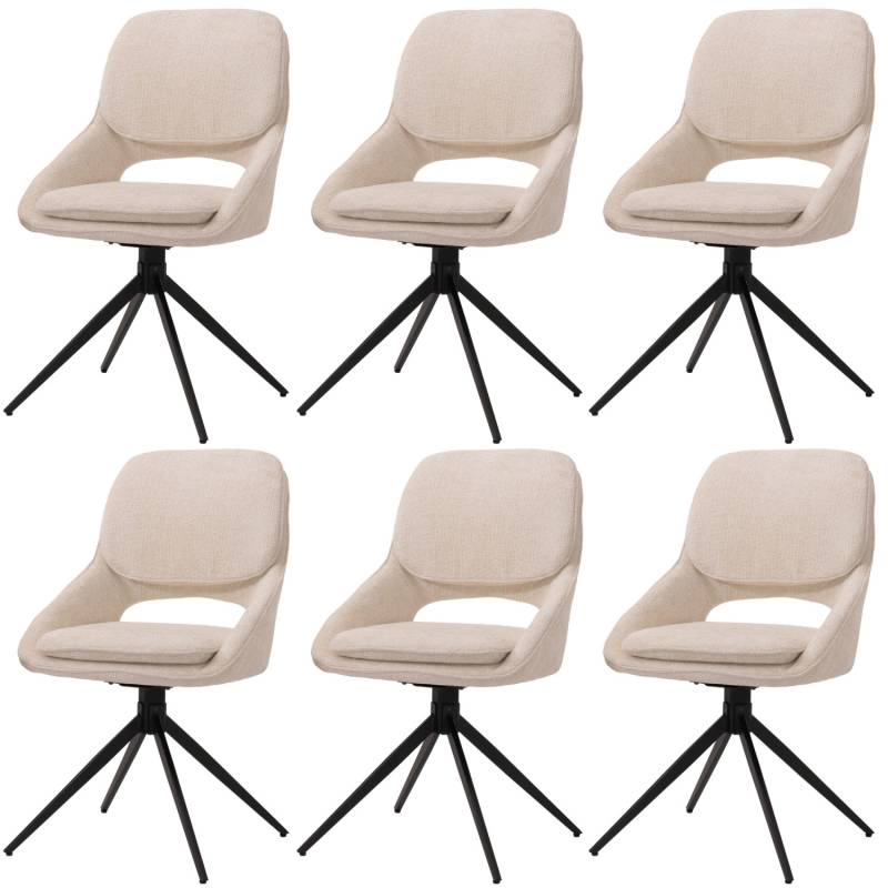 MCW Esszimmerstuhl N73 6er-Set Creme-Beige von MCW
