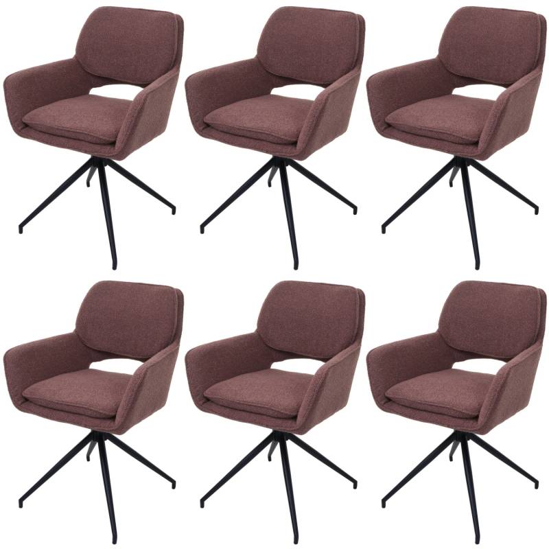 MCW Esszimmerstuhl N74 6er-SetStoff Boucle 540g/m² Hellbraun von MCW