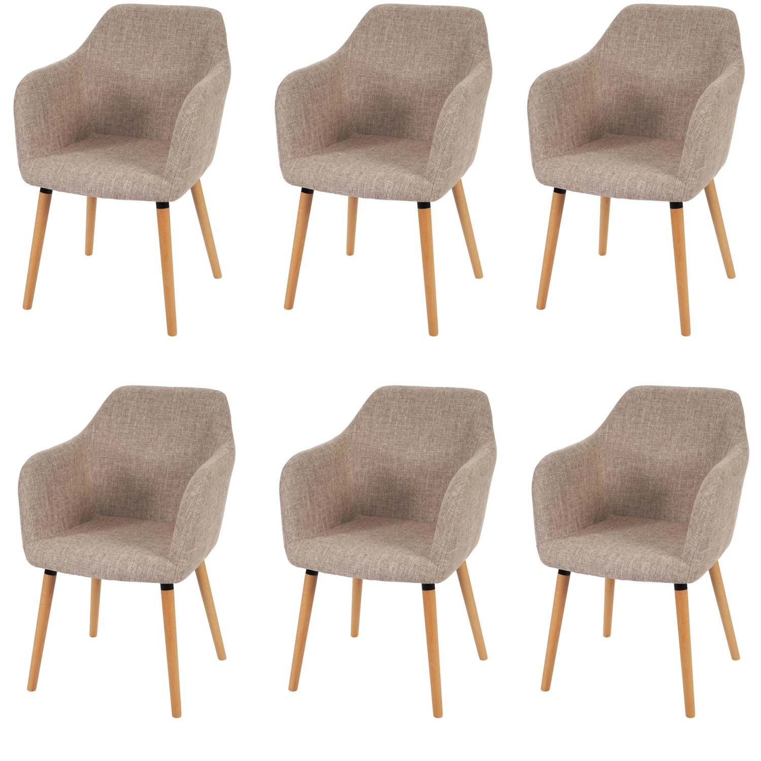 MCW Esszimmerstuhl Vaasa T381 6er-Set Textil Creme/grau Helle Beine MCW Esszimmerstuhl Vaasa T381 6er-Set Textil Creme/grau Helle Beine von MCW