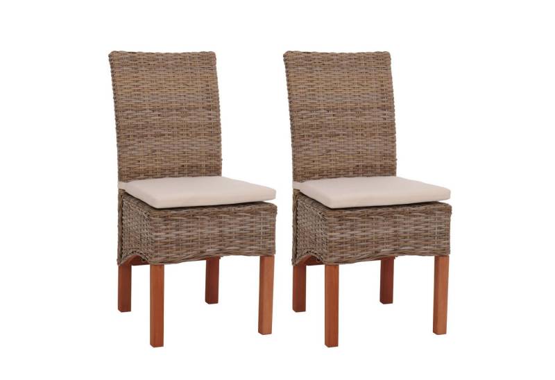 MCW Esszimmerstuhl Var-2 (Set, 2 St), 2er-Set, geflochten, Beine aus Holz, Rattan in naturbelassener Färbung von MCW