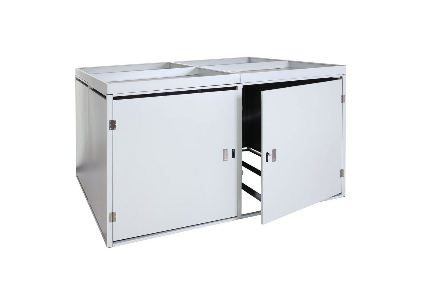 MCW Fahrradbox MCW-L56b-4 (1 St), Inkl. Schlüssel für Türschloss, Schloss zusätzlich mit pin lock von MCW