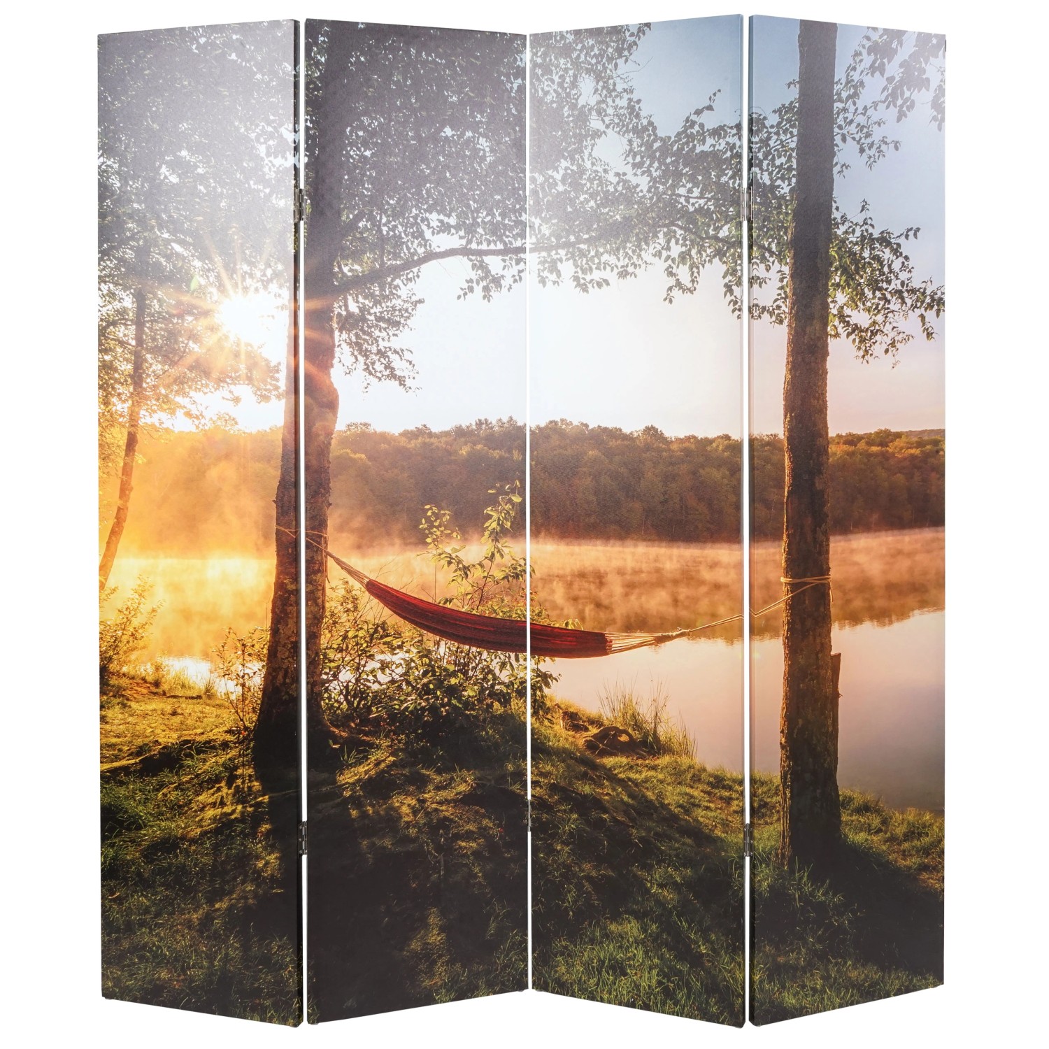 MCW Foto-Paravent mit Schallschutz L55 180x162cm Waldsee MCW Foto-Paravent mit Schallschutz L55 180x162cm Waldsee von MCW