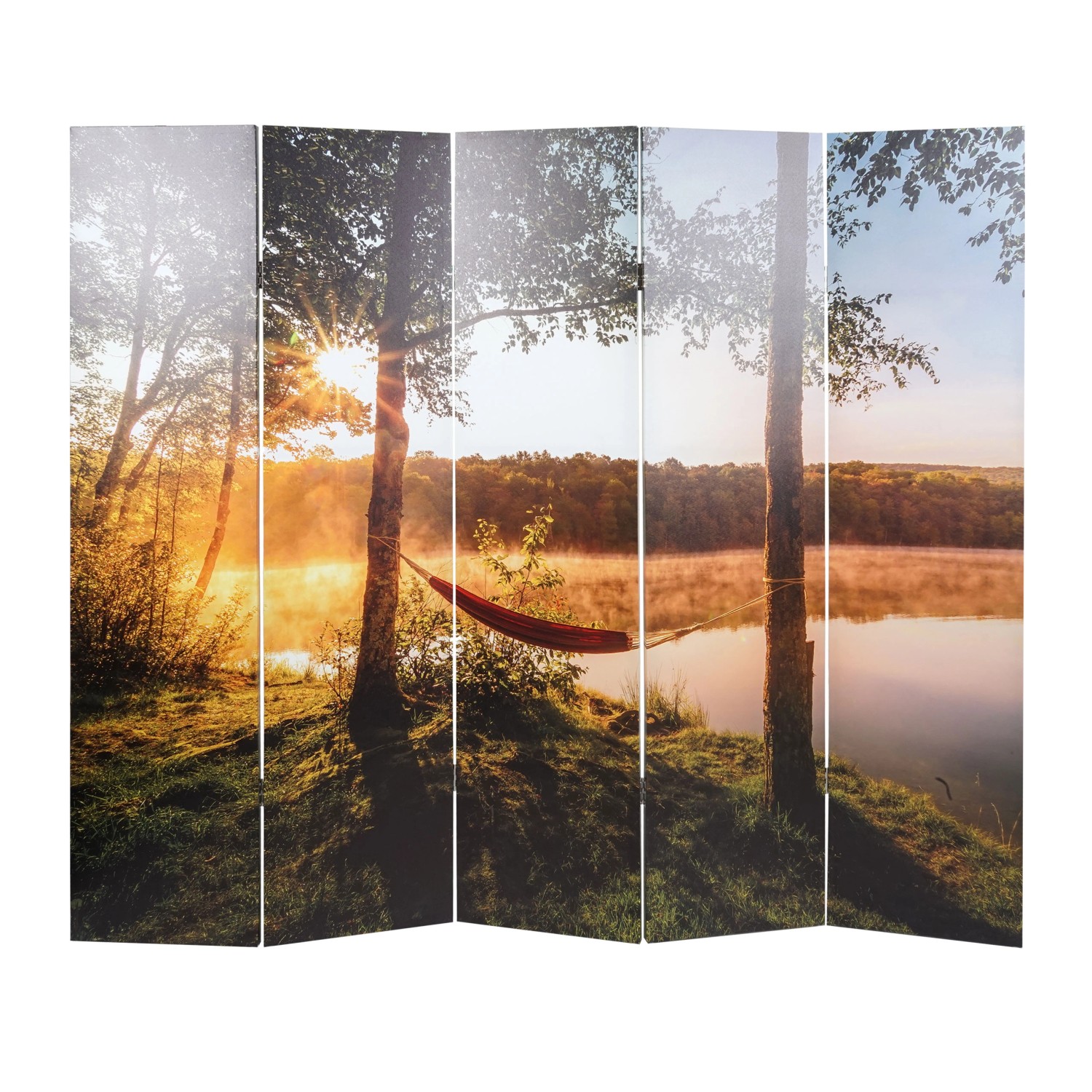 MCW Foto-Paravent mit Schallschutz L55 180x204cm Waldsee MCW Foto-Paravent mit Schallschutz L55 180x204cm Waldsee von MCW