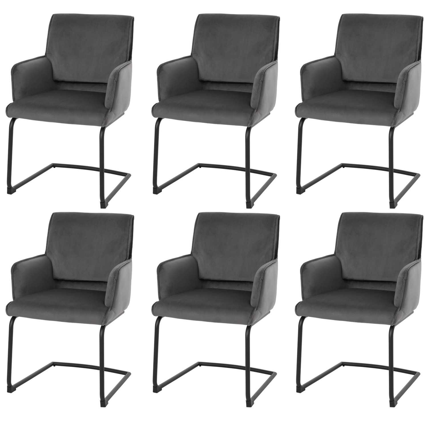 MCW Freischwinger N60 6er-Set Dunkelgrau MCW Freischwinger N60 6er-Set Dunkelgrau von MCW