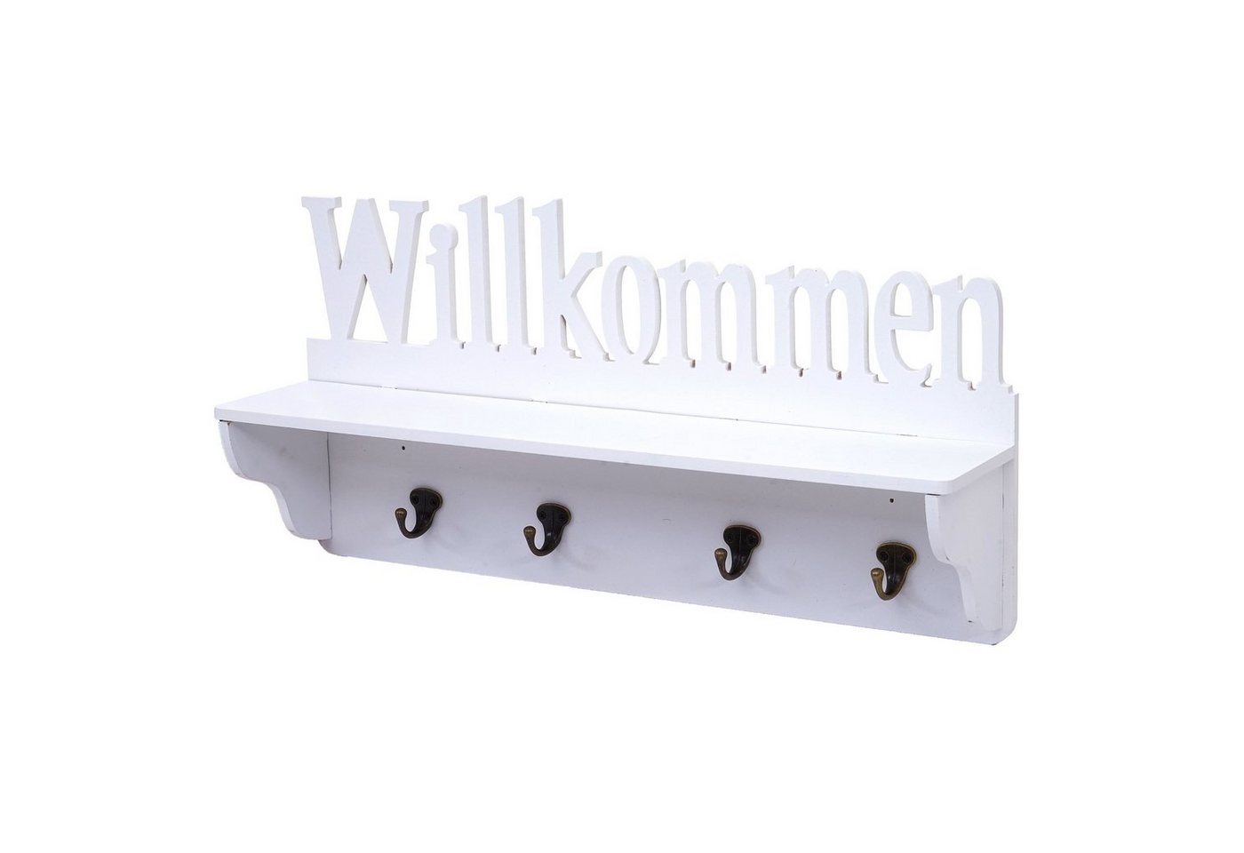 MCW Garderobenpaneel MCW-D41-w, 4 Haken, Ablagefläche, Kleiderhaken individuell anbringbar von MCW