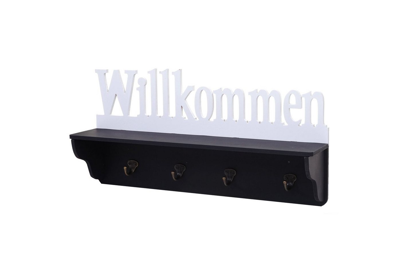 MCW Garderobenpaneel MCW-D41-w, 4 Haken, Ablagefläche, Kleiderhaken individuell anbringbar von MCW