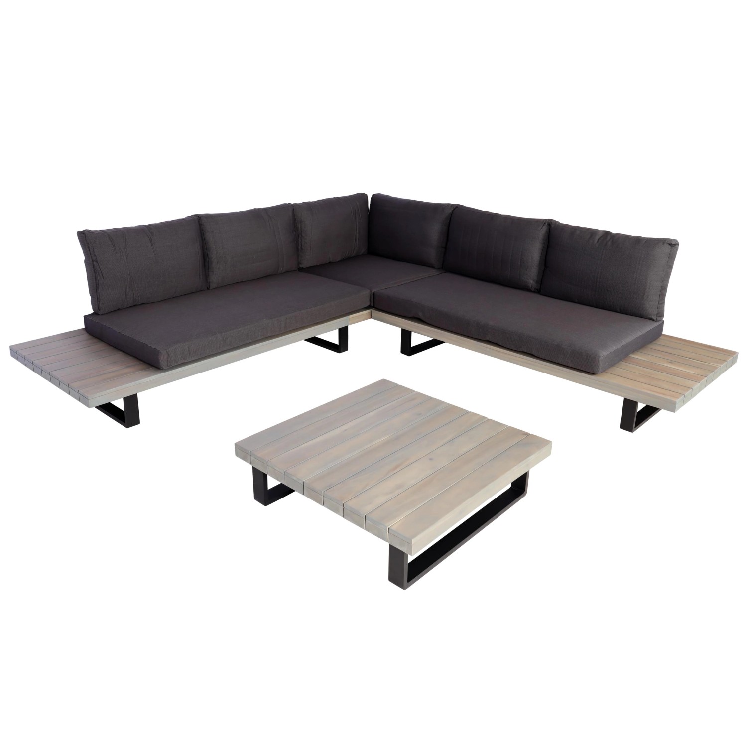 MCW Garten-Garnitur H54 2er-Set Grau Polster Dunkelgrau von MCW