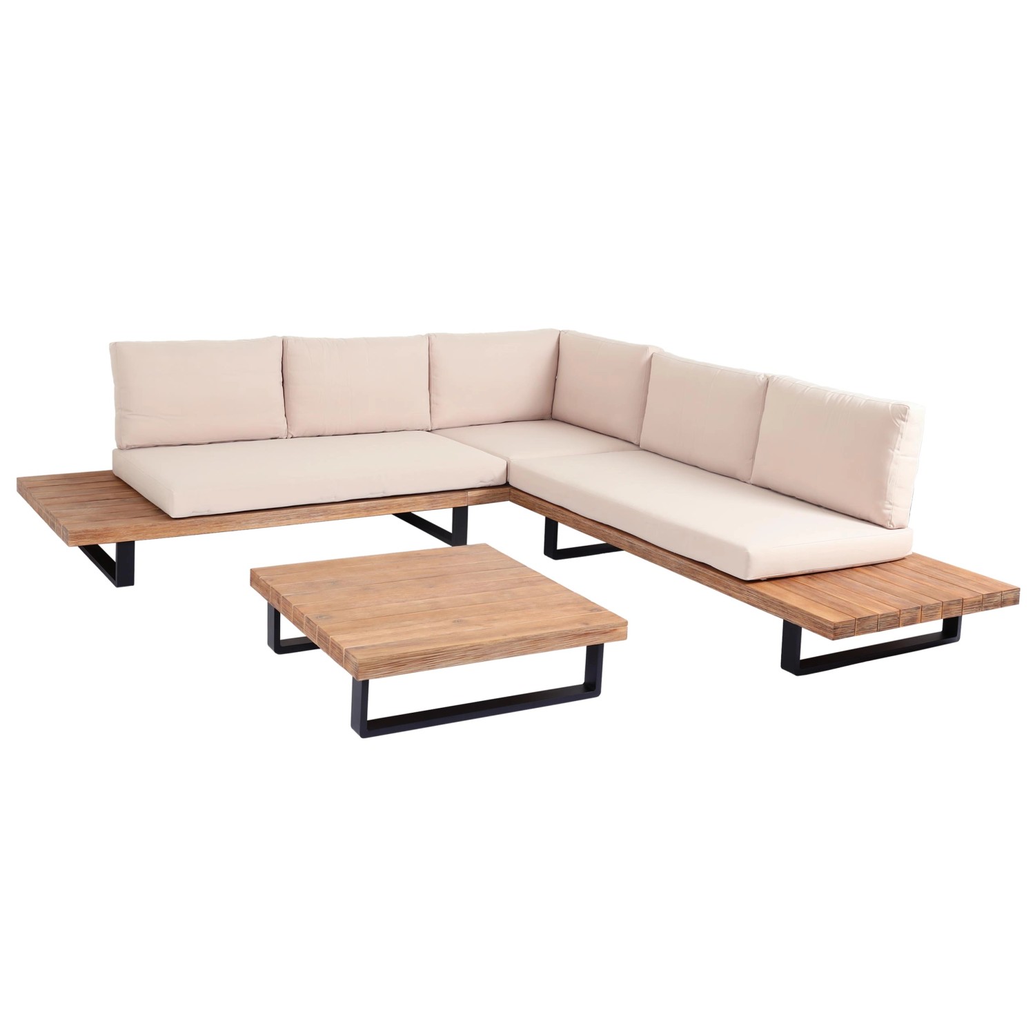 MCW Garten-Garnitur H54 2er-Set Hellbraun Polster Beige MCW Garten-Garnitur H54 2er-Set Hellbraun Polster Beige von MCW