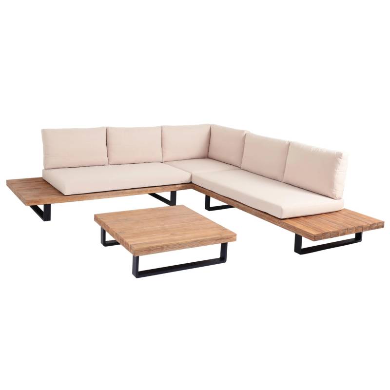 MCW Garten-Garnitur H54 2er-Set Hellbraun Polster Beige von MCW