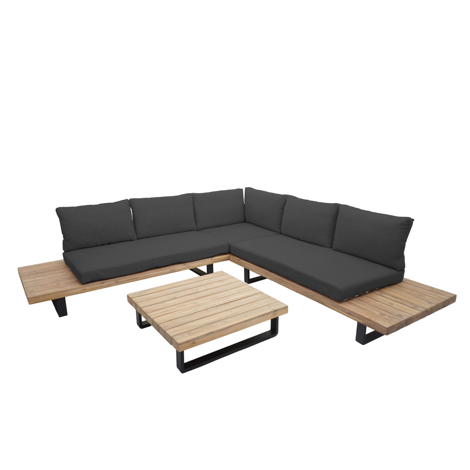 MCW Garten-Garnitur H54 2er-Set Hellbraun Polster Dunkelgrau MCW Garten-Garnitur H54 2er-Set Hellbraun Polster Dunkelgrau von MCW