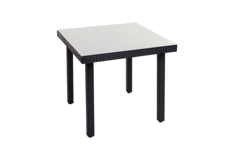 MCW Gartentisch Gartentisch Chieti, Tisch mit Glasplatte, Tischfüße mit verstellbaren Kunststoffschrauben von MCW