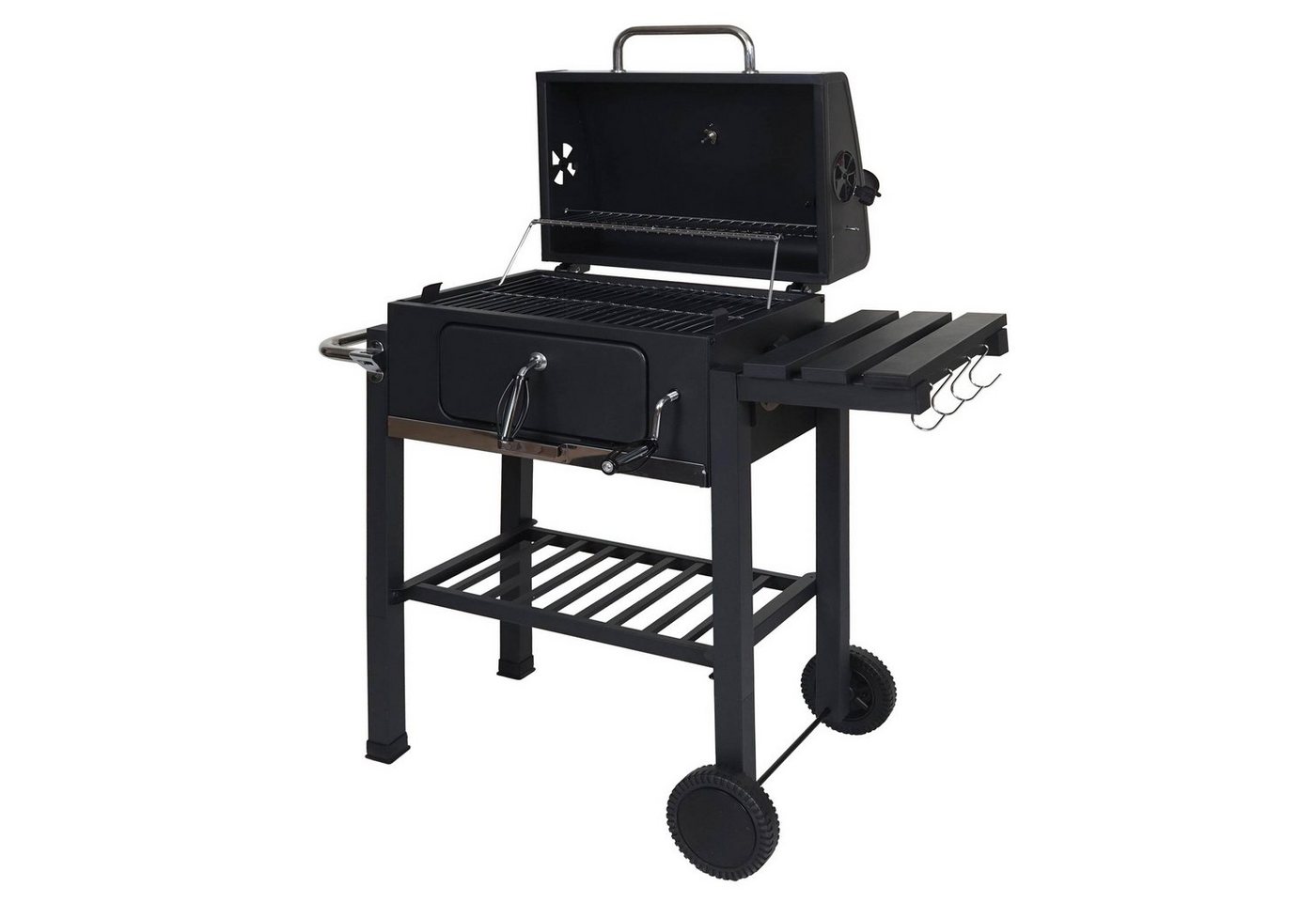 MCW Holzkohlegrill MCW-K93, Geteilter Grillrost, Mit Warmhalterost, Mit Handtuchhalter / Griff von MCW