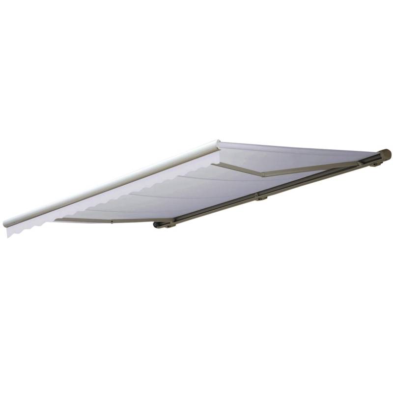 MCW Kassetten-Markise H124 mit Volant 5x3m Acryl Creme von MCW