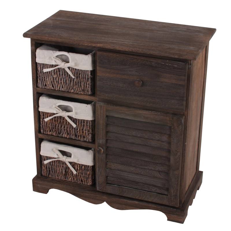MCW Kommode Schrank mit 3 Körben Braun von MCW