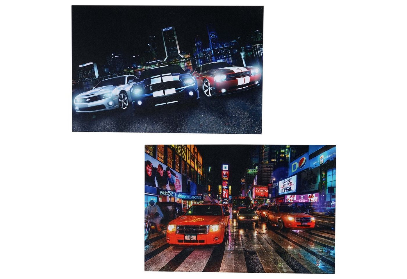 MCW LED-Bild LED-Bild-T-2, Cars (Set), Mit Timer, Leuchtbild, Ein-/Ausschalter von MCW