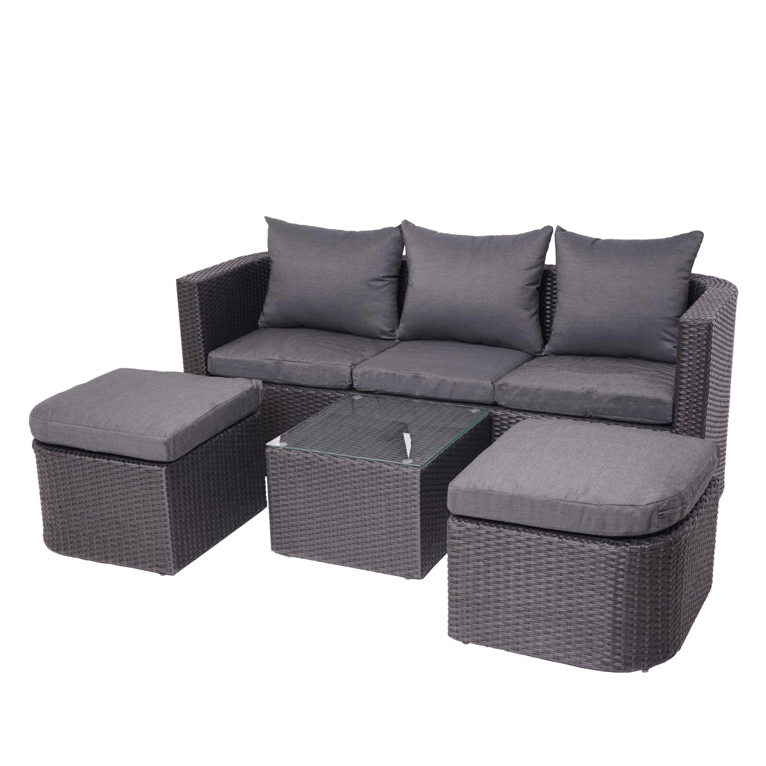 MCW Lounge-Set J37 4-Teilig Anthrazit Kissen Dunkelgrau von MCW