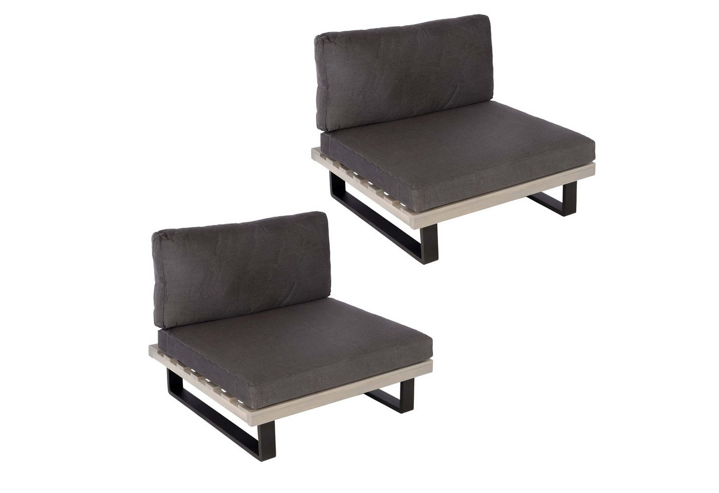 MCW Loungesessel MCW-H54-S-2, 10cm Polsterdicke, Hohe Stoffqualität 230g/m², wasserabweisender Bezug von MCW