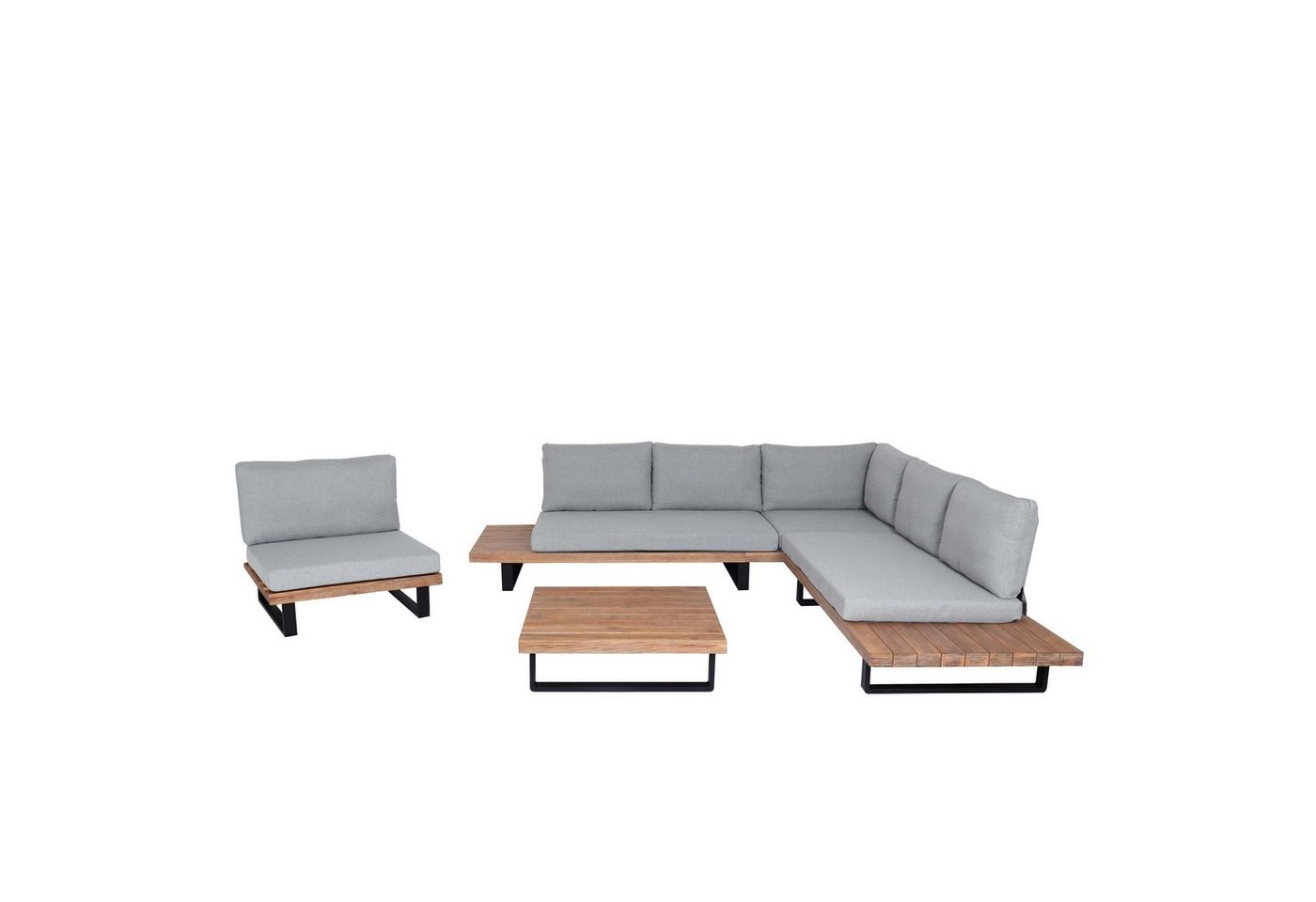 MCW Loungeset MCW-H54-Set, (4-tlg), Wasserabweisende und abnehmbare Bezüge, Hohe Stoffqualität 230g/m² von MCW