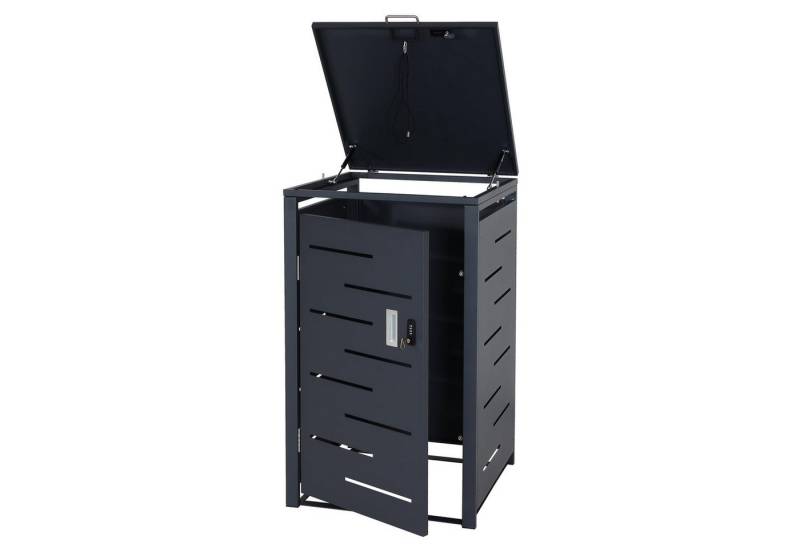 MCW Mülltonnenbox MCW-E83-1-120, Belüftungsschlitze, abschließbar, von oben zu öffnen von MCW