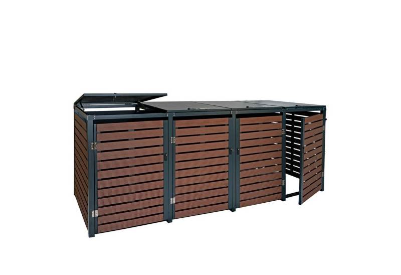 MCW Mülltonnenbox MCW-K14-4XL, Deckel von oben zu öffnen für leichtes Befüllen von MCW