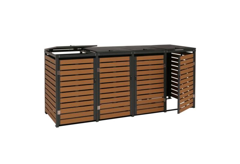 MCW Mülltonnenbox MCW-K14-4XL, Deckel von oben zu öffnen für leichtes Befüllen von MCW