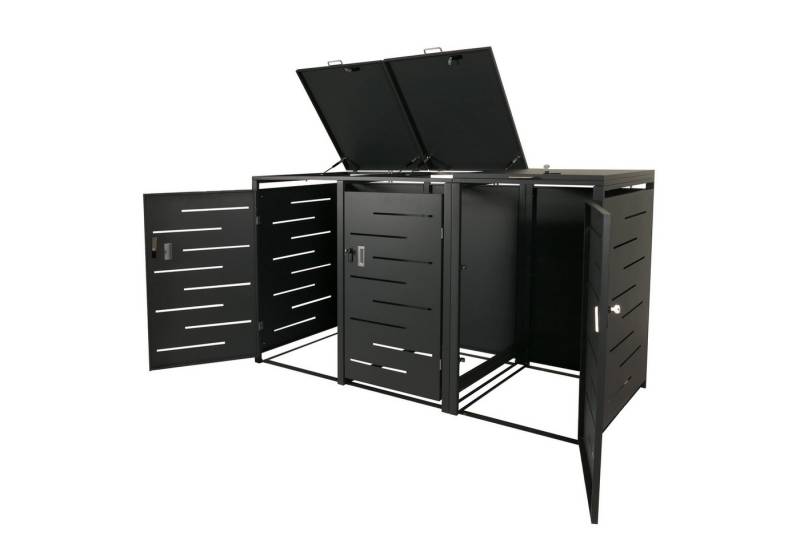 MCW Mülltrennsystem MCW-E83-3, Belüftungsschlitze, abschließbar, von oben zu öffnen von MCW