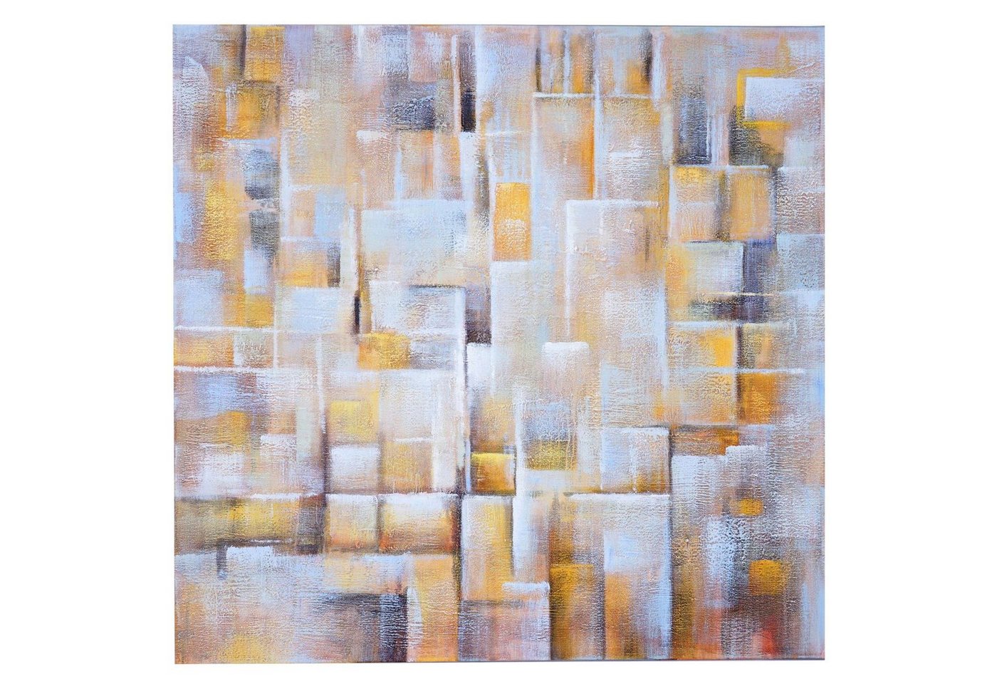 MCW Ölgemälde Cubes, abstrakt (1 St), Handgemalt, abstrakt, inklusive Aufhängevorrichtung von MCW