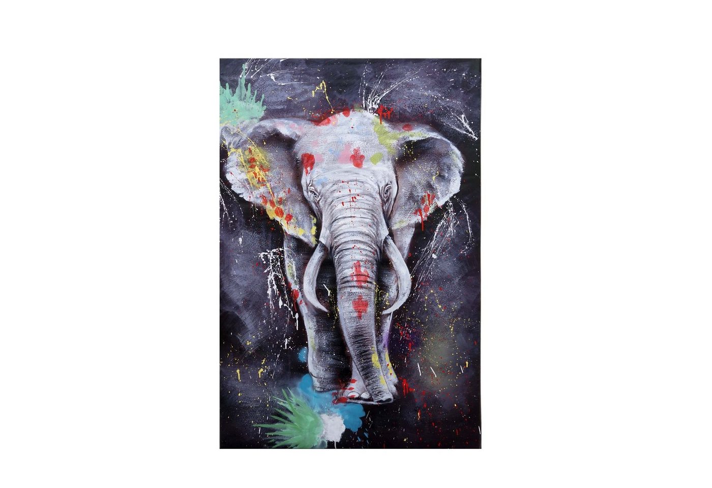 MCW Ölgemälde MCW-H25-E, Elefant (1 St), Handgemalt, Unikat von MCW