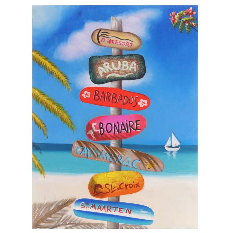 MCW Ölgemälde Straßenschild Handgemalt von MCW