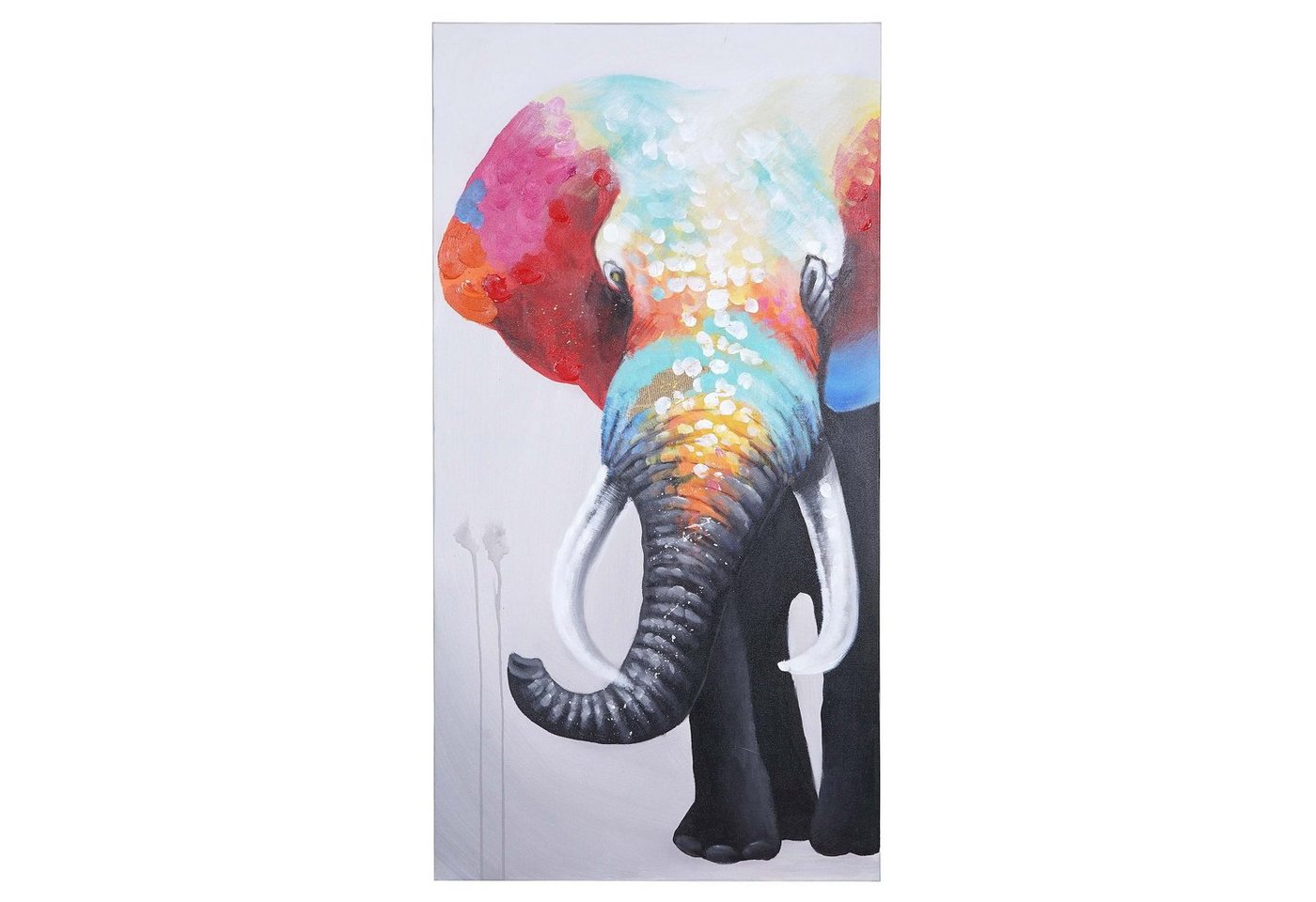 MCW Ölgemälde Wandbild Elefant II, Elefant II, Handgemalt, Hohe Qualität, Jedes Bild ein Unikat, Ölfarben von MCW