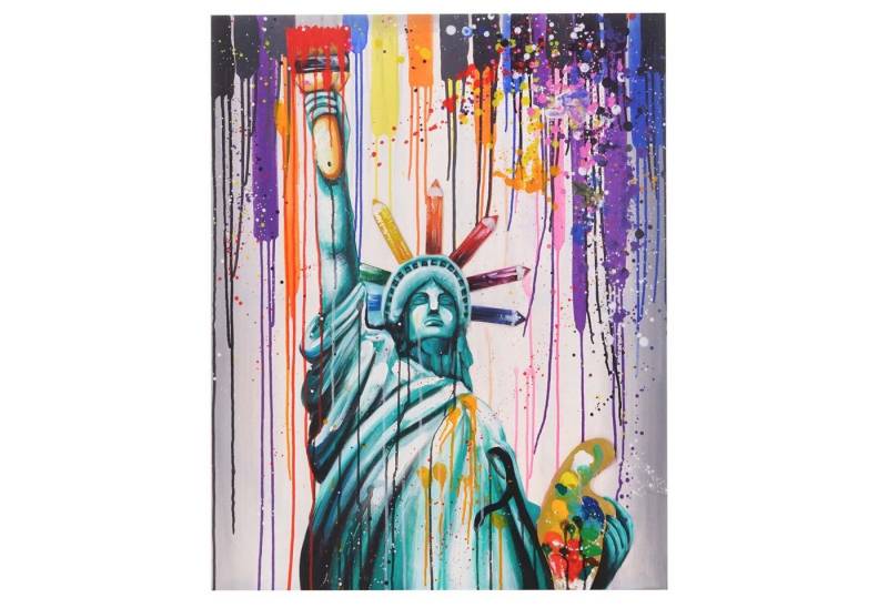 MCW Ölgemälde Wandbild Freiheitsstatue, Freiheitsstatue, Handgemalt, Hohe Qualität, Jedes Bild ein Unikat, Ölfarben von MCW