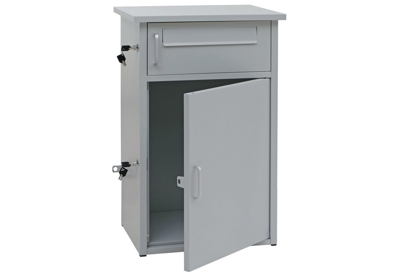 MCW Paketbriefkasten MCW-O51-2 (1-St), Zwei getrennte Fächer für Briefe und Pakete von MCW