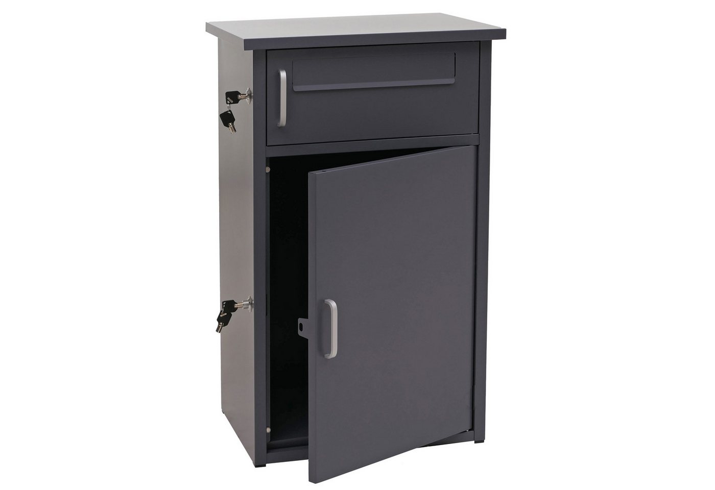 MCW Paketbriefkasten MCW-O51-2 (1-St), Zwei getrennte Fächer für Briefe und Pakete von MCW