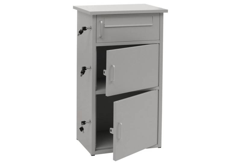 MCW Paketbriefkasten MCW-O51-3 (1-St), Zusätzliche Sicherung durch Kabel und Zahlenschloss von MCW