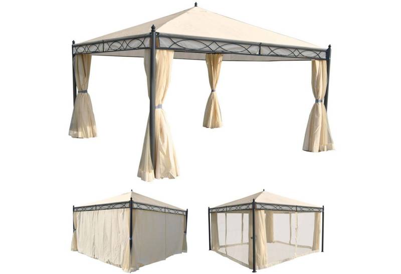 MCW Pergola Calpe-4x4, mit Seitenwand und Moskitonetz, UV-Schutz 50+ von MCW
