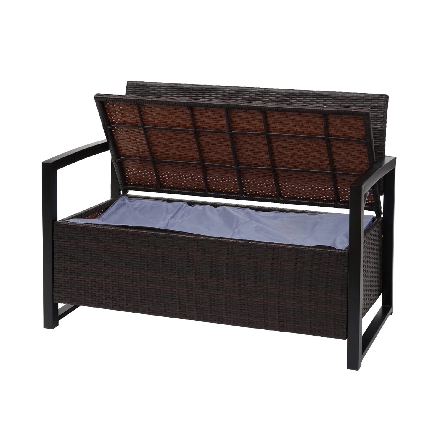 MCW Poly-Rattan 2er Sitzbank F39 Braun Kissen Grün von MCW