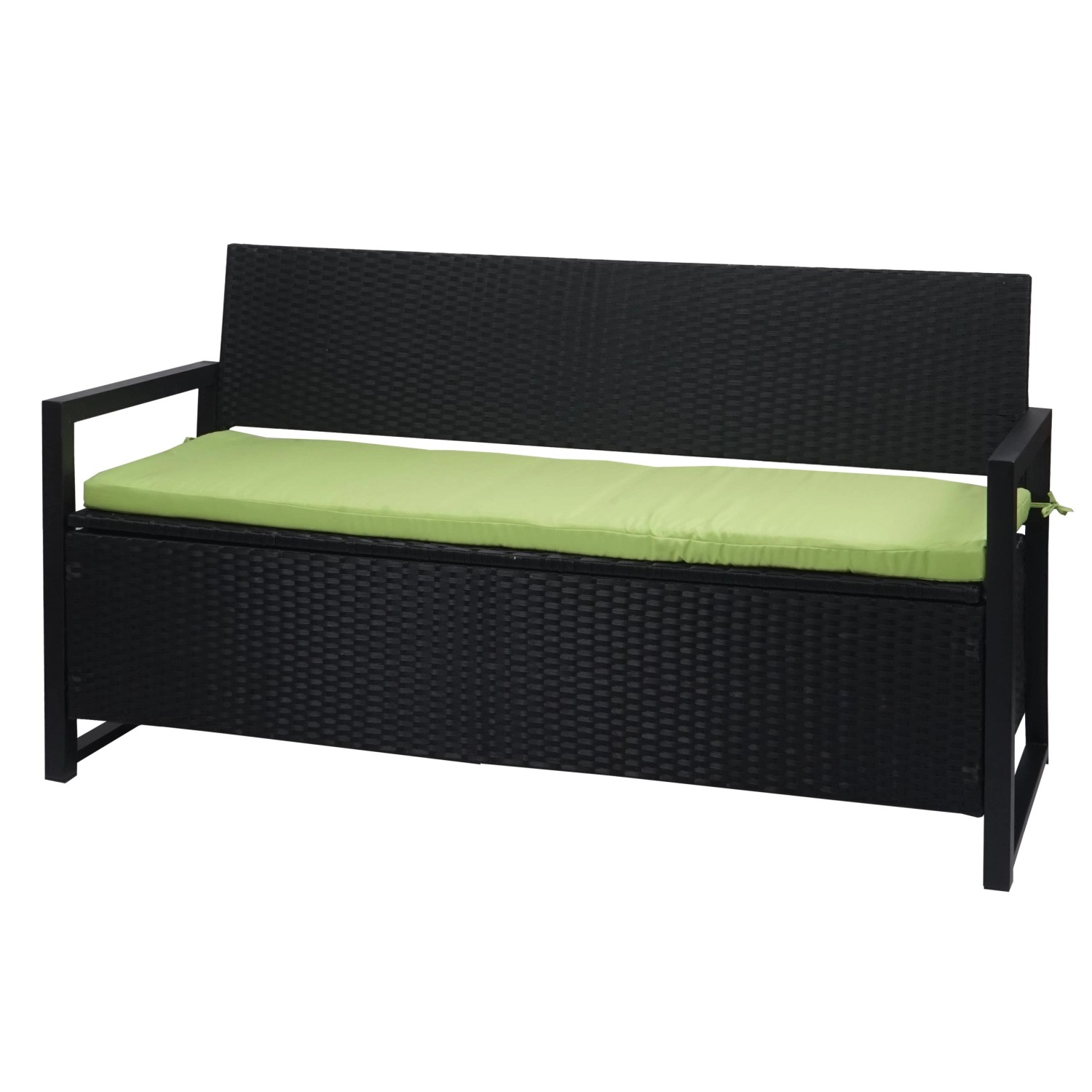 MCW Poly-Rattan 3er Sitzbank F39 anthrazit Kissen Grün von MCW