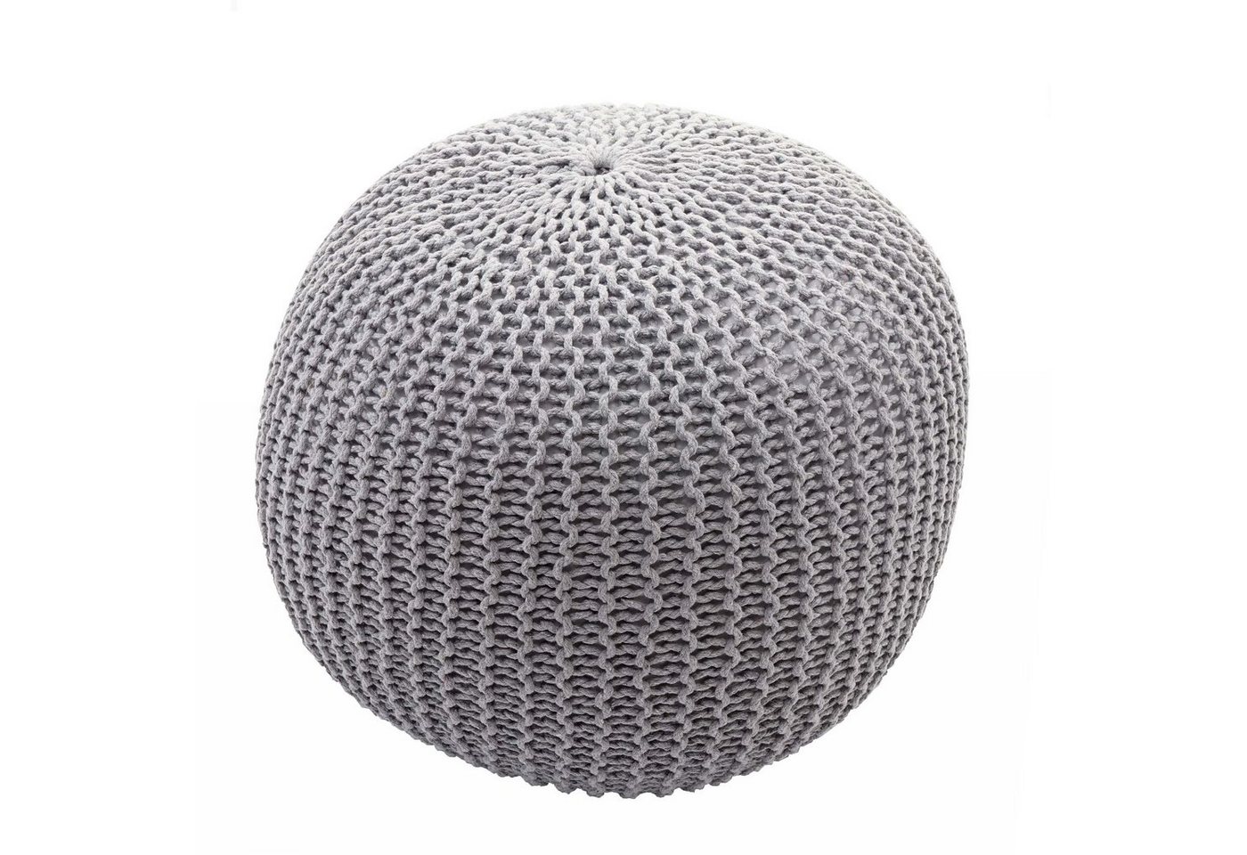 MCW Pouf MCW-E16, Grobe Strickoptik, Als Hocker, Beistelltisch oder Fußablage nutzbar von MCW