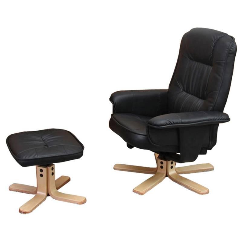 MCW Relaxsessel H56 mit Hocker Schwarz von MCW