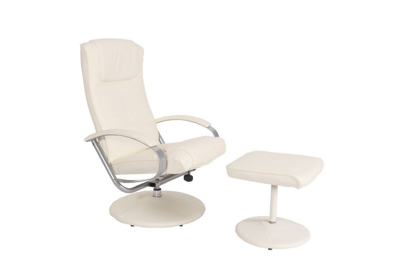 MCW Relaxsessel Siena, Drehbar um 360°, Liegeposition stufenlos feststellbar, Inkl. Hocker von MCW